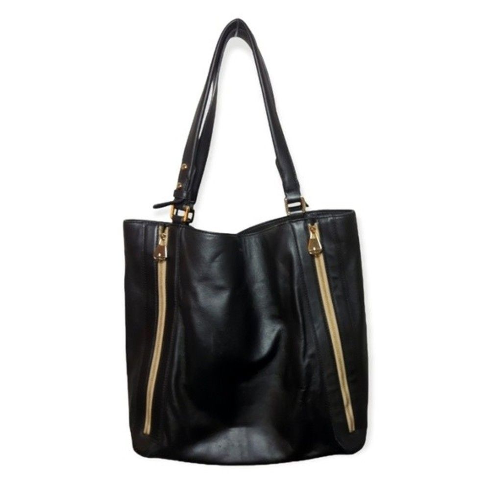 Pour la Victoire black leather tote bag
